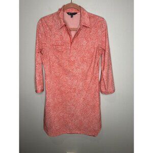 Title Nine Adventurista Shirt Dress Size Small Coral Tennis Country Club Pockets